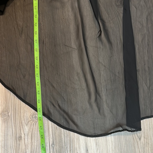 GUC All Kris Black Sheer High Low Mini Studded Sleeveless Dress, M - Picture 12 of 14